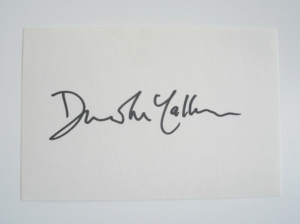 David McCallum autograph (hand-signed card)