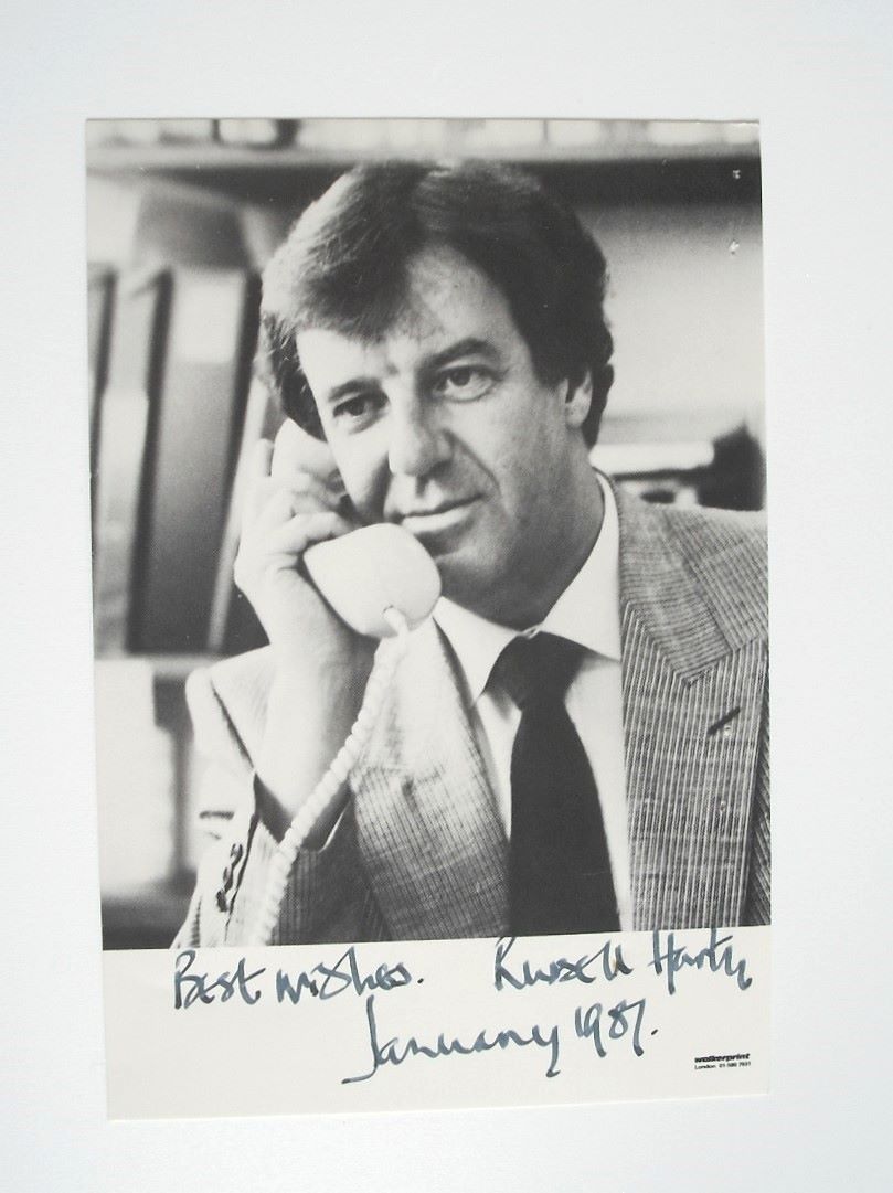 Russell Harty autograph (hand-signed photograph)