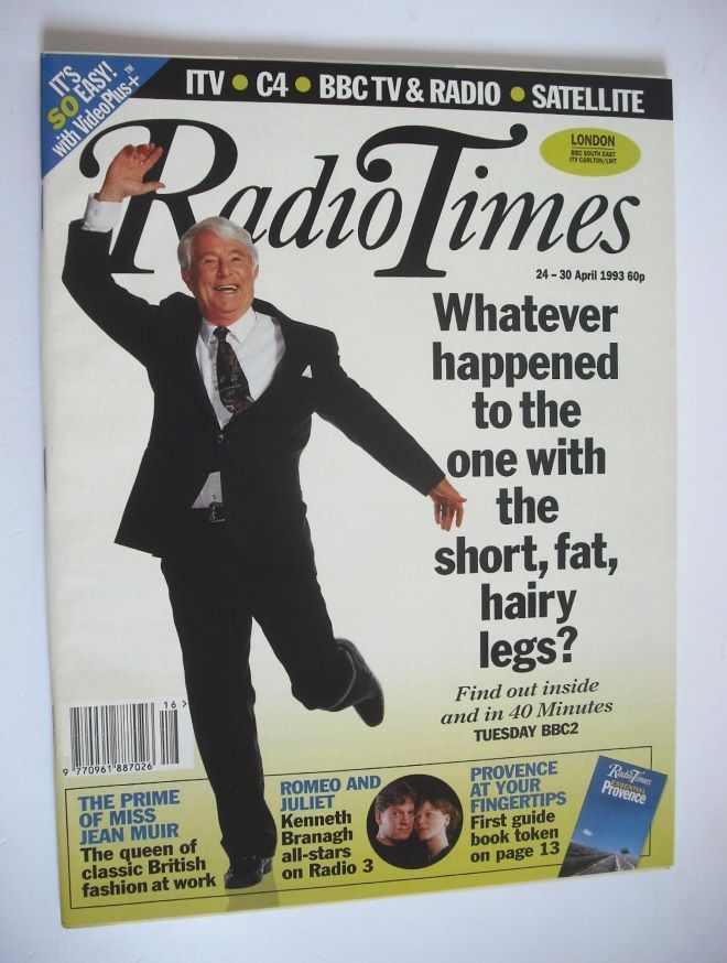 Radio Times magazine - Ernie Wise cover (24-30 April 1993)