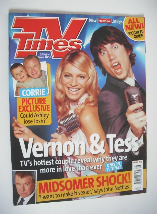 TV Times magazine - Vernon Kay and Tess Daly cover (25 February - 3 March 2006)