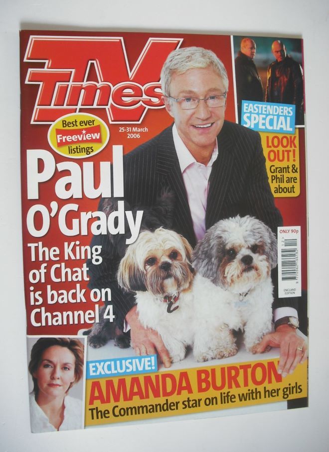 TV Times magazine - Paul O'Grady cover (25-31 March 2006)