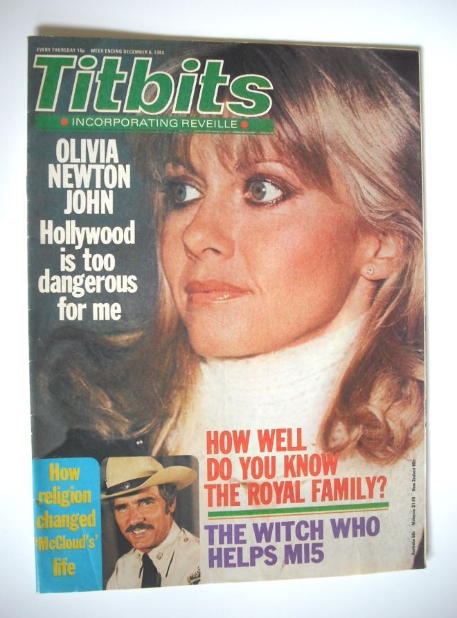 Titbits magazine - Olivia Newton John cover (6 December 1980)