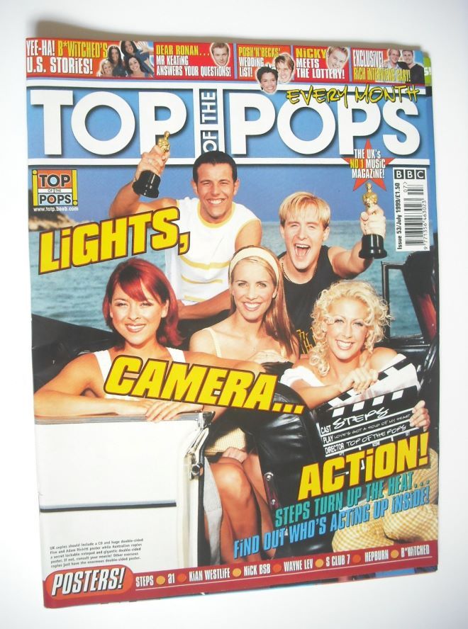 Top Of The Pops magazine - Steps cover (July 1999)