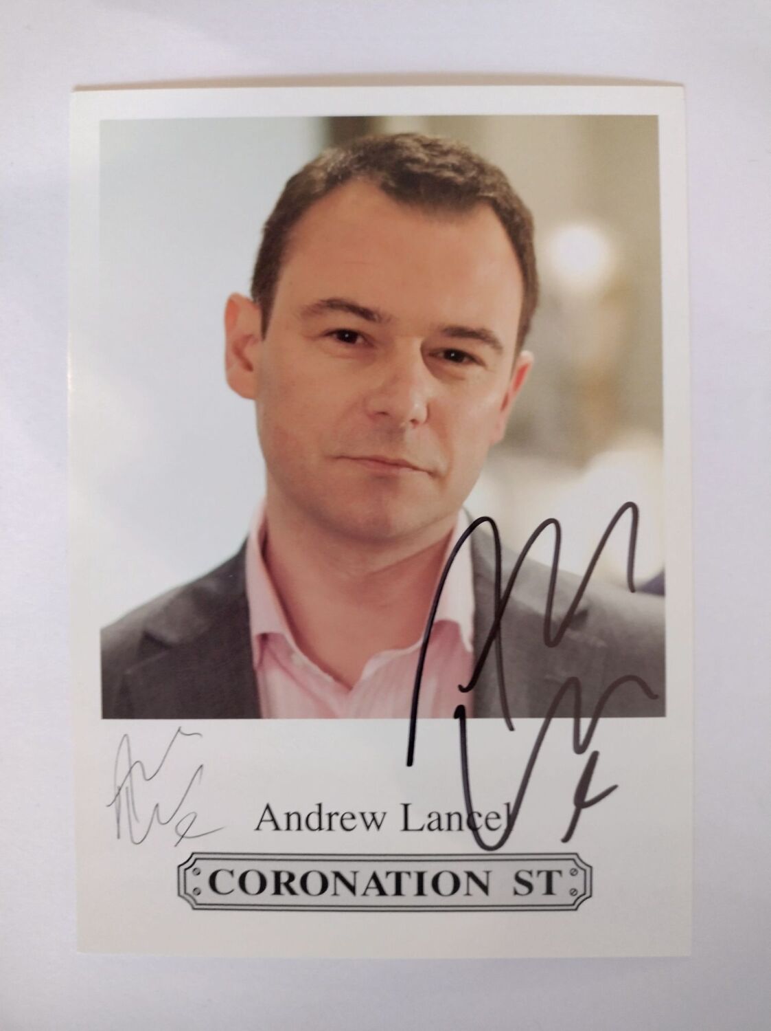 Andrew Lancel autograph (hand-signed photograph)