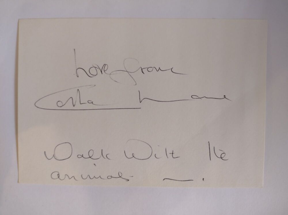 Carla Lane autograph (hand-signed card)