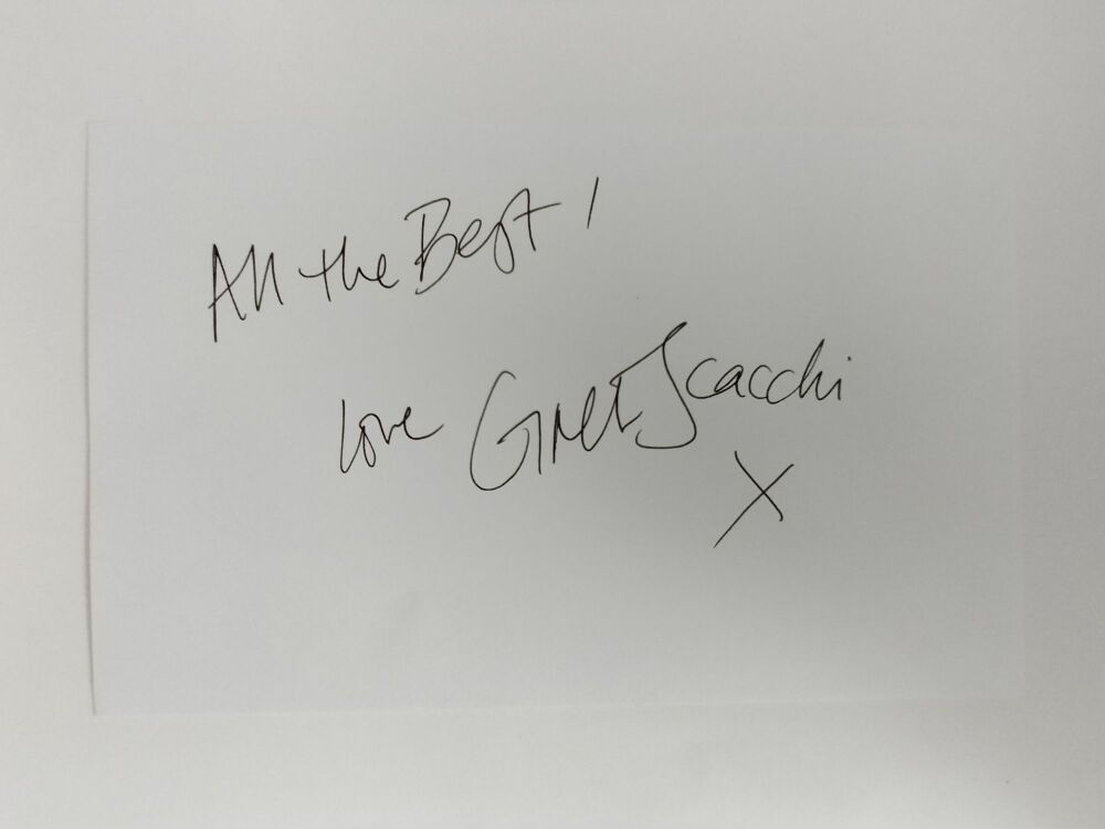 Greta Scacchi autograph (hand-signed card)
