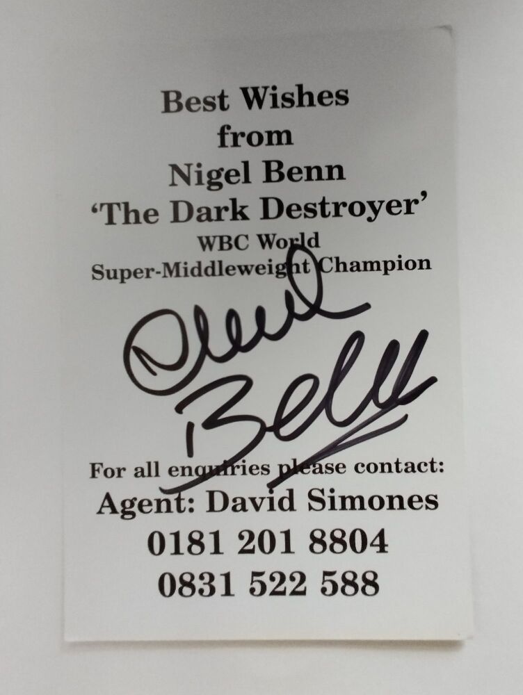 Nigel Benn autograph (hand-signed photograph)