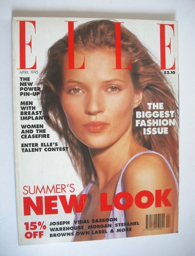 British Elle magazine - April 1995 - Kate Moss cover