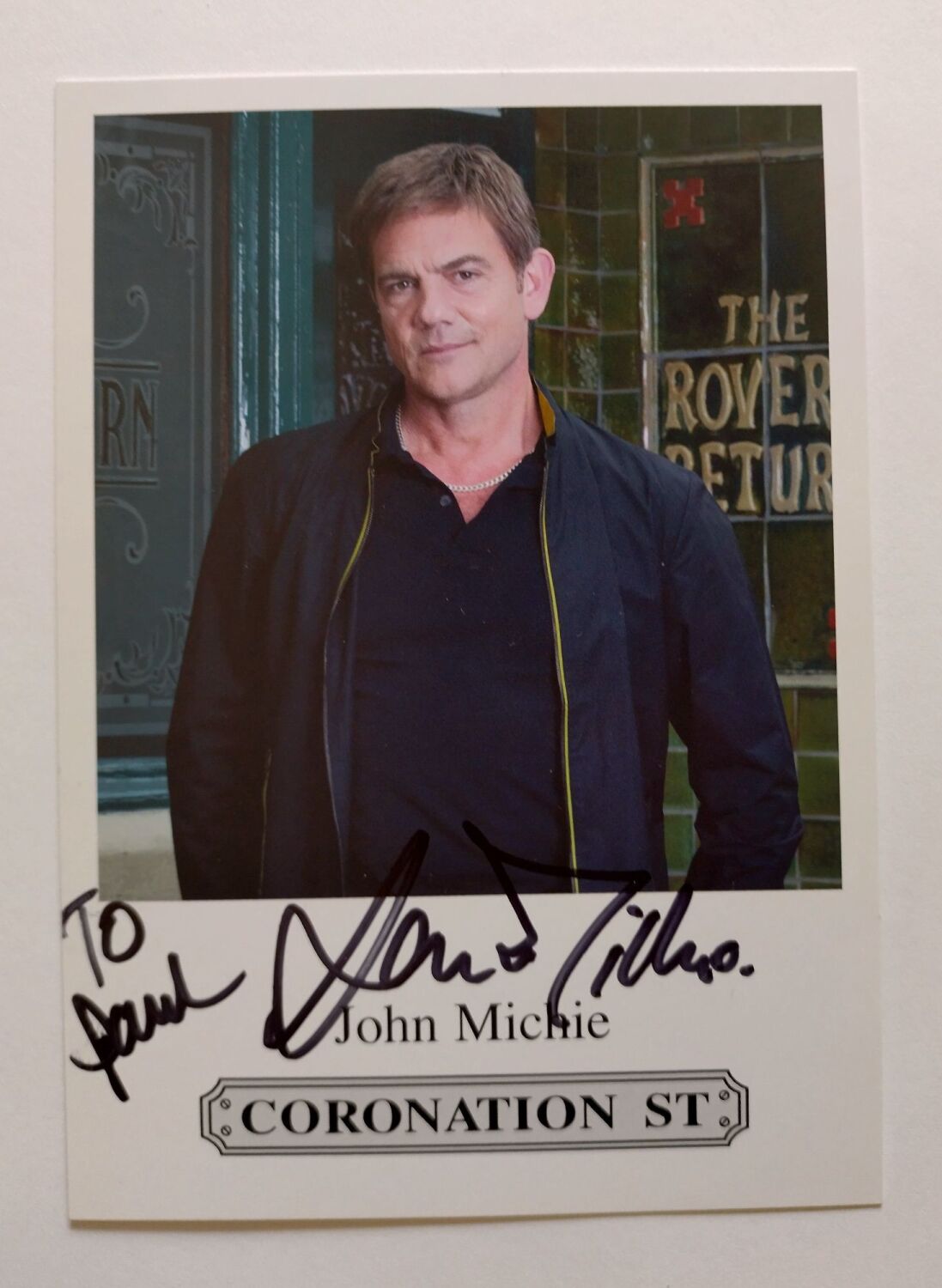 John Michie autograph (hand-signed photograph)