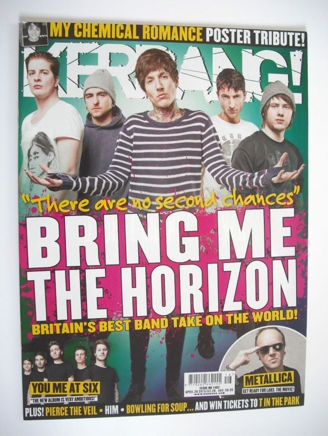 Kerrang magazine - Bring Me The Horizon cover (20 April 2013 - Issue 1462)