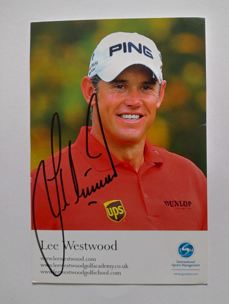 Lee Westwood autograph (hand-signed photograph)