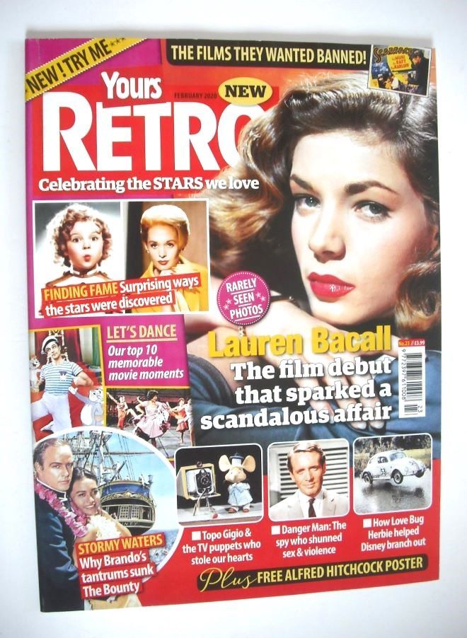 Yours Retro magazine - Lauren Bacall cover (Issue 23, February 2020)