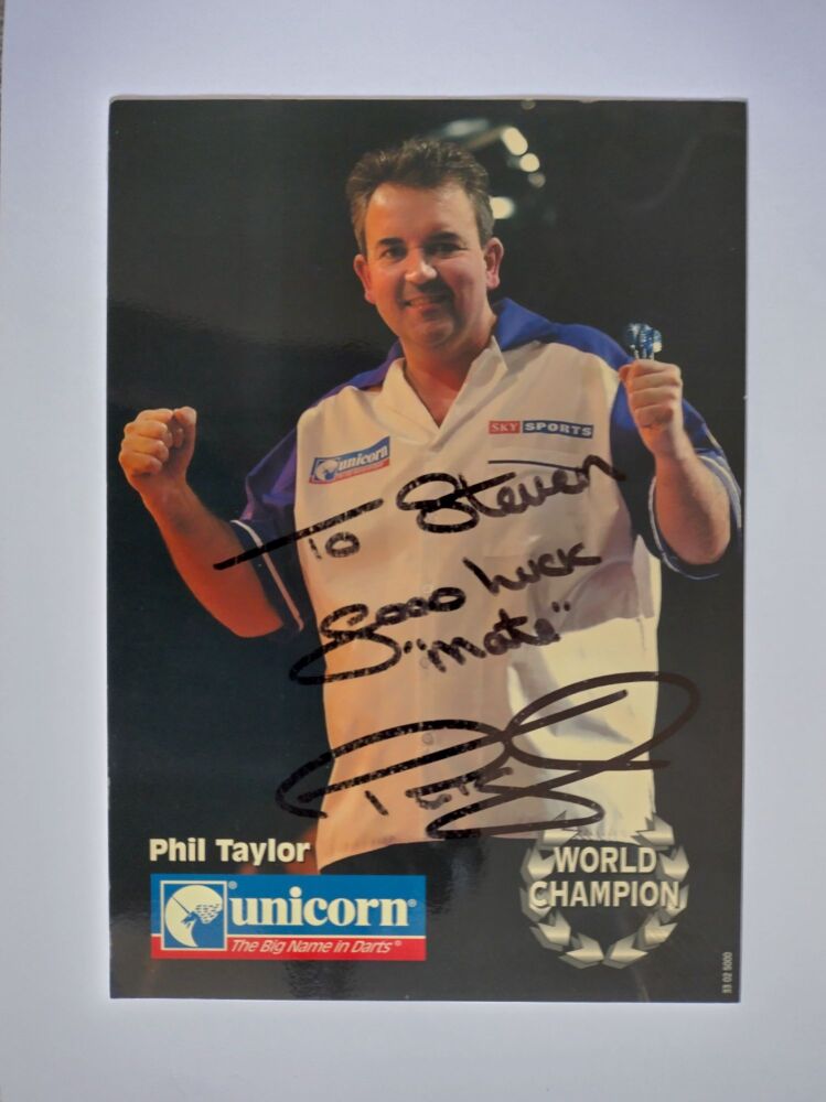 Phil Taylor autograph (hand-signed photograph)