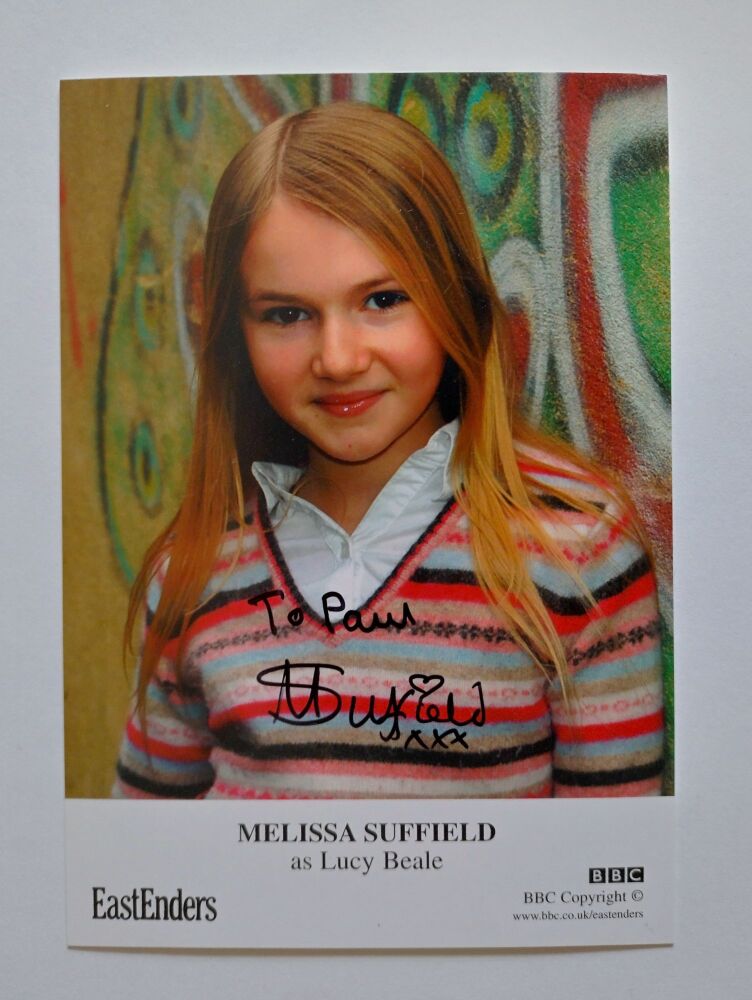 Melissa Suffield autograph (hand-signed photograph)