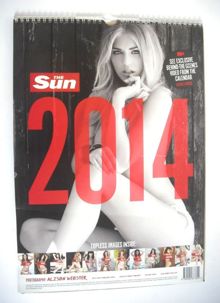 The Sun Page 3 Calendar 2014
