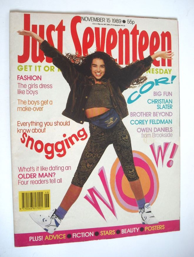Just Seventeen magazine - 15 November 1989 - Terri Seymour cover
