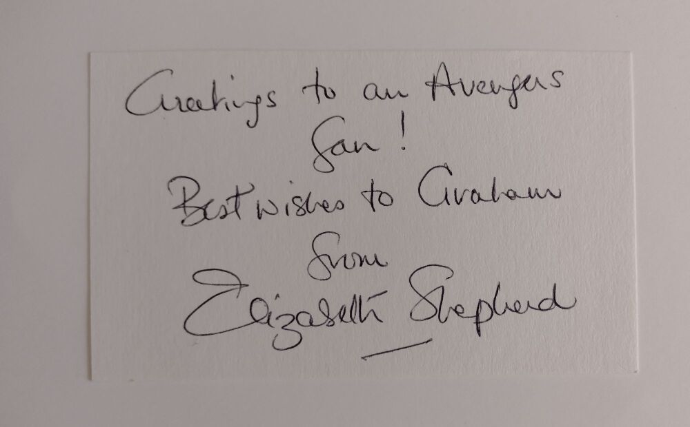 Elizabeth Shepherd autograph (hand-signed card)