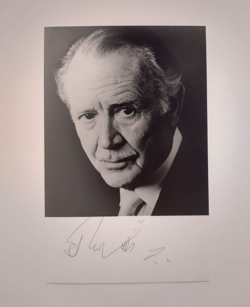 John Mills autograph (hand-signed photograph)