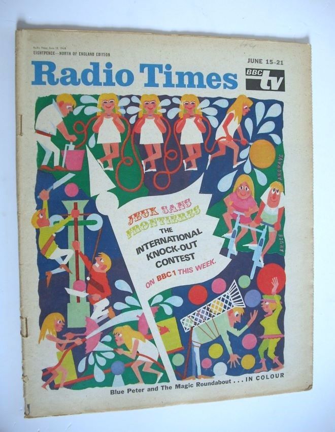 Radio Times magazine - International Knock-Out Contest cover (15-21 June 1968)