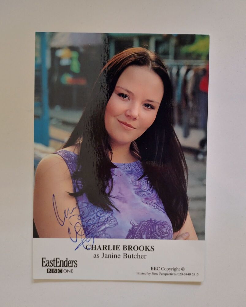 Charlie Brooks autograph (hand-signed EastEnders cast card)