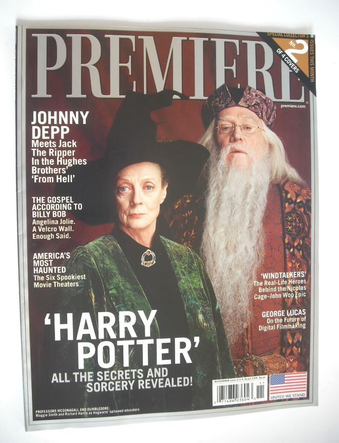 Premiere magazine - Richard Harris and Maggie Smith cover (November 2001 - US Edition)