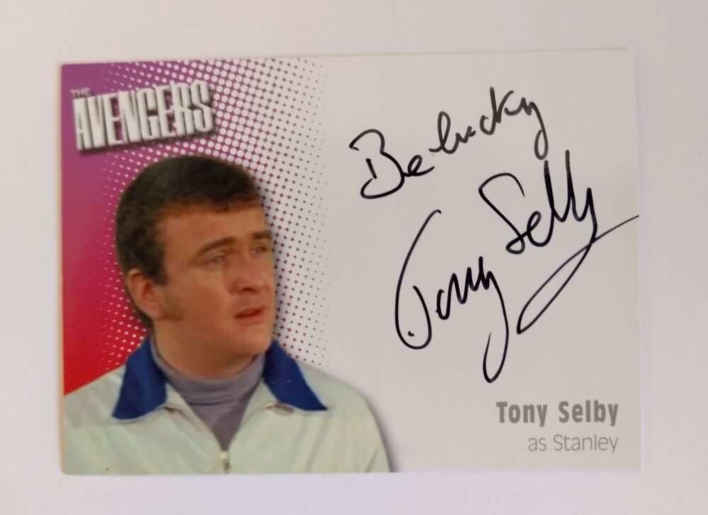 Tony Selby autograph (hand-signed Avengers cast card)