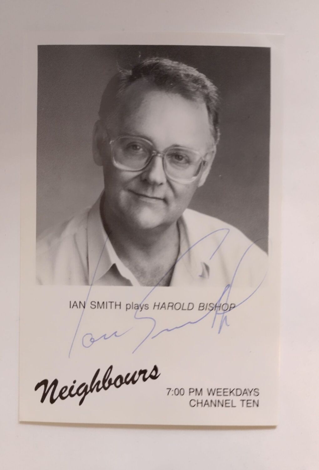 Ian Smith autograph (hand-signed Neighbours cast card)