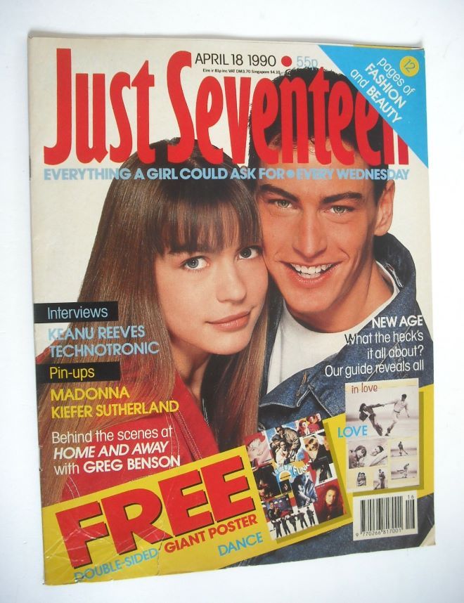 Just Seventeen magazine - 18 April 1990