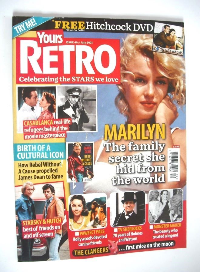 Yours Retro magazine - Marilyn Monroe cover (Issue 40, July 2021)