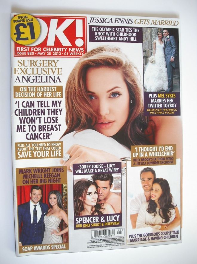 OK! magazine - Angelina Jolie cover (28 May 2013 - Issue 880)