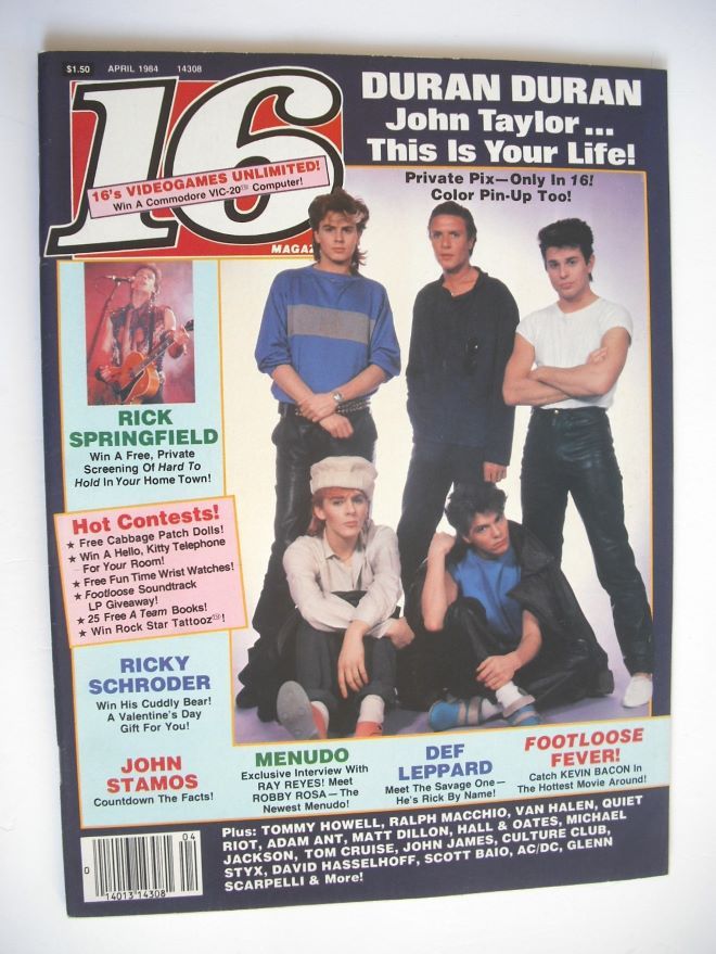 16 magazine (April 1984 - Duran Duran cover)