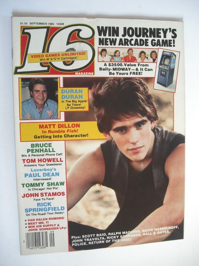 16 magazine (September 1983 - Matt Dillon cover)