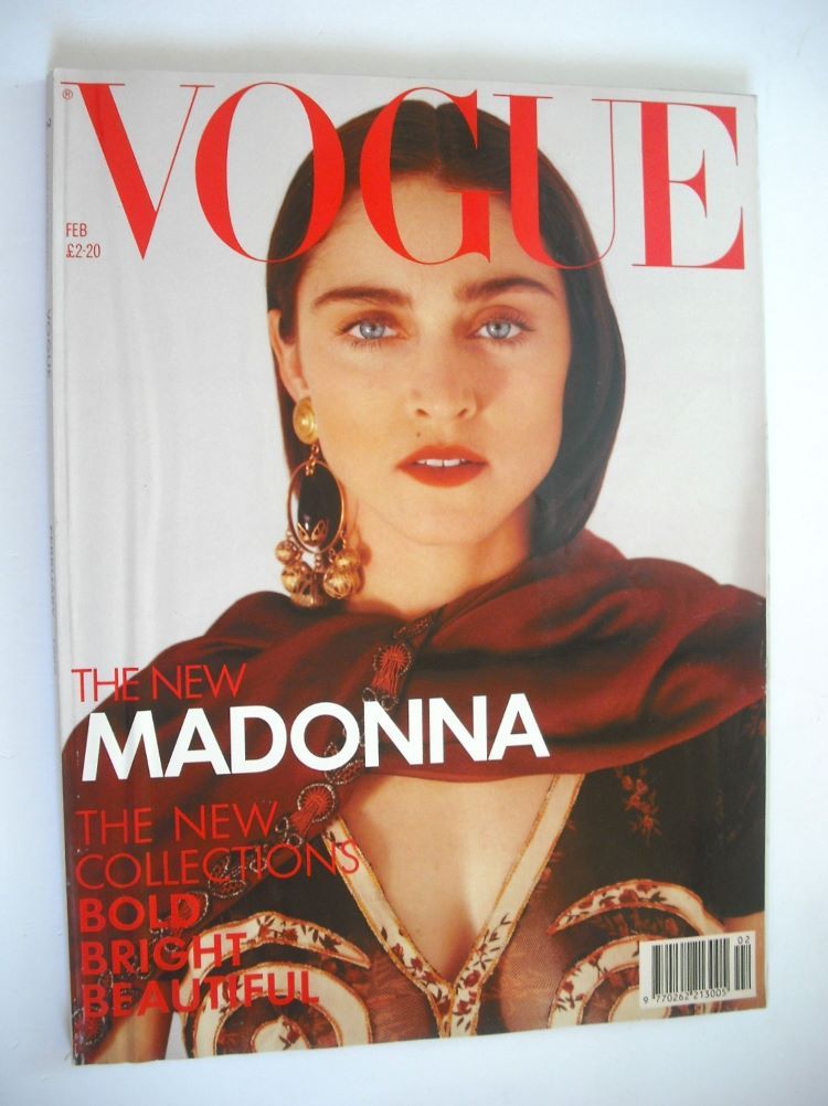 British Vogue magazine - February 1989 - Madonna cover