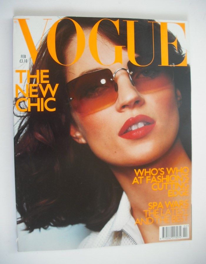 British Vogue magazine - February 2000 - Kate Moss cover