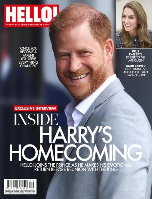 Hello! magazine - Prince Harry cover (22 September 2025 - Issue 1909)