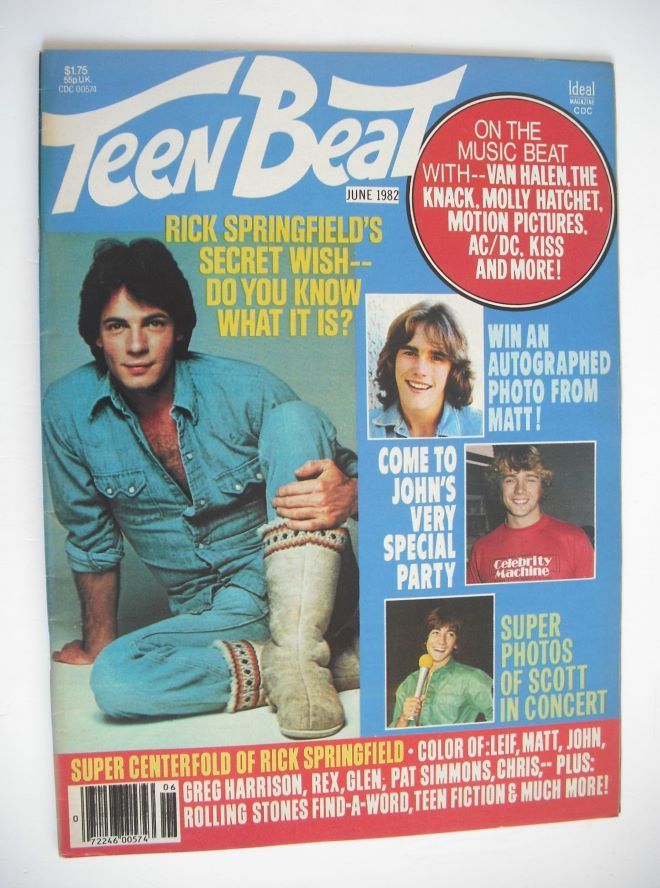 Teen Beat magazine (June 1982 - Rick Springfield cover)