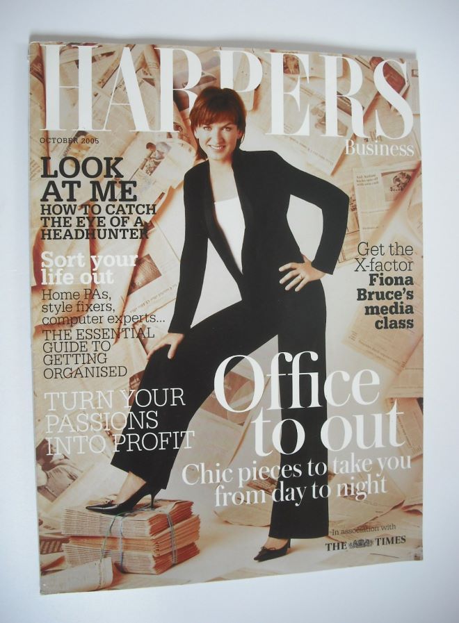 Harpers & Queen supplement - Office To Out cover (October 2005 - Fiona Bruce cover)