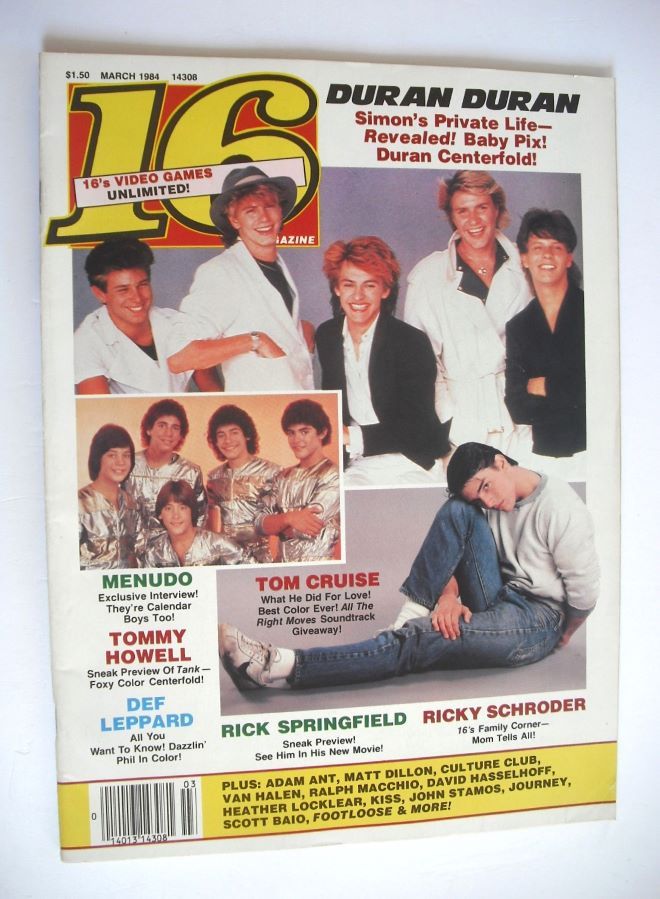 16 magazine (March 1984 - Duran Duran cover)
