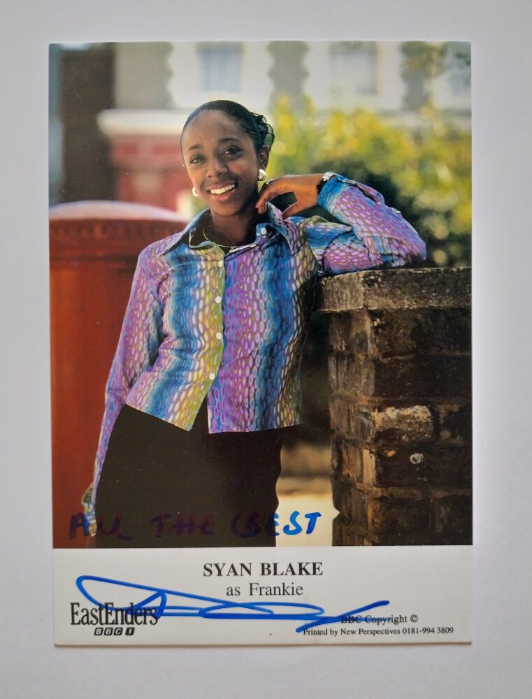 Syan Blake autograph (hand-signed EastEnders cast card)