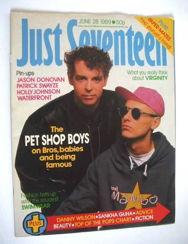 Just Seventeen magazine - 28 June 1989 - Pet Shop Boys cover