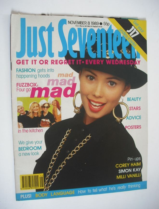Just Seventeen magazine - 8 November 1989