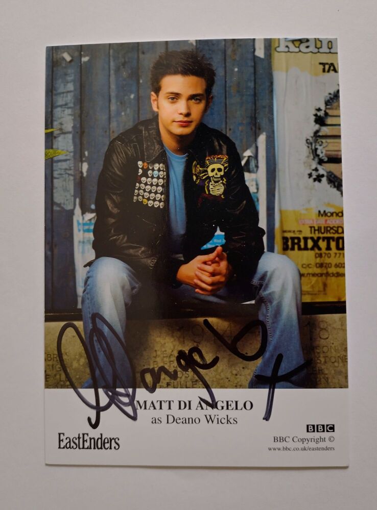 Matt Di Angelo autograph (hand-signed EastEnders cast card)