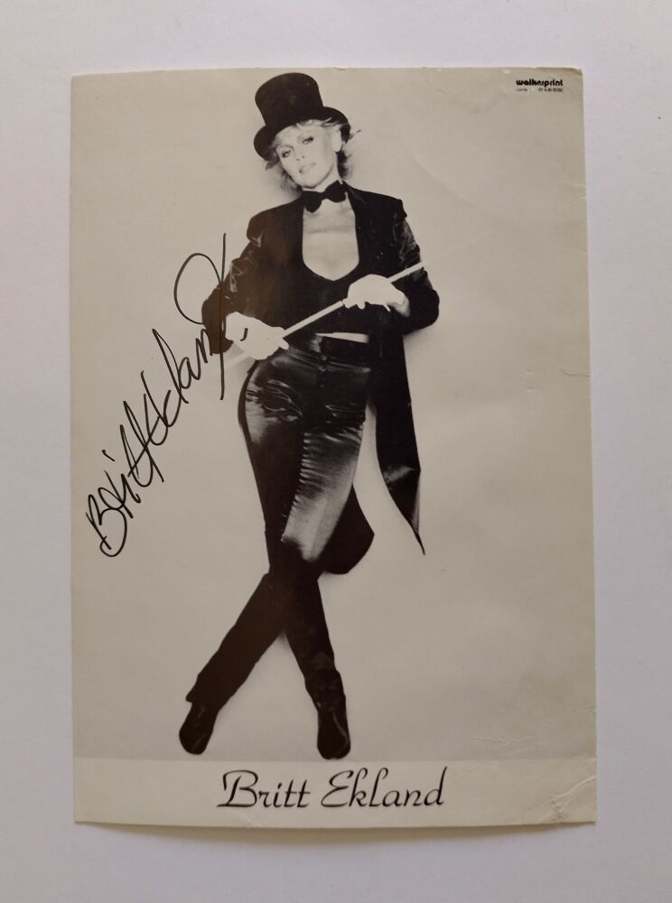 Britt Ekland autograph (hand-signed photograph)