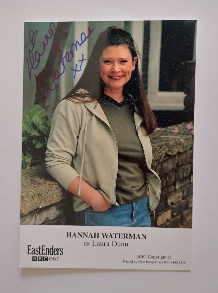Hannah Waterman autograph (hand-signed EastEnders cast card)