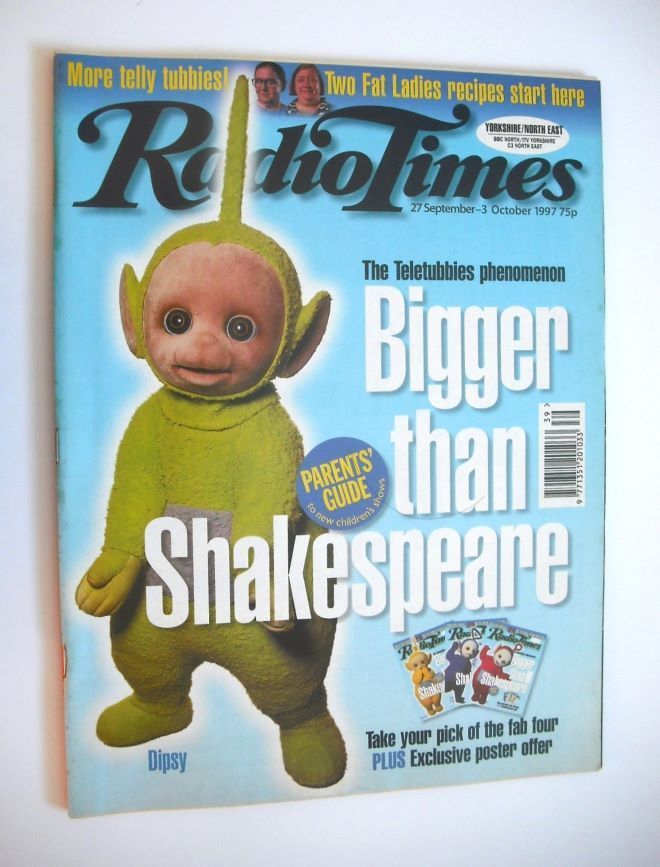 <!--1997-09-27-->Radio Times magazine - Dipsy cover (27 September-3 October