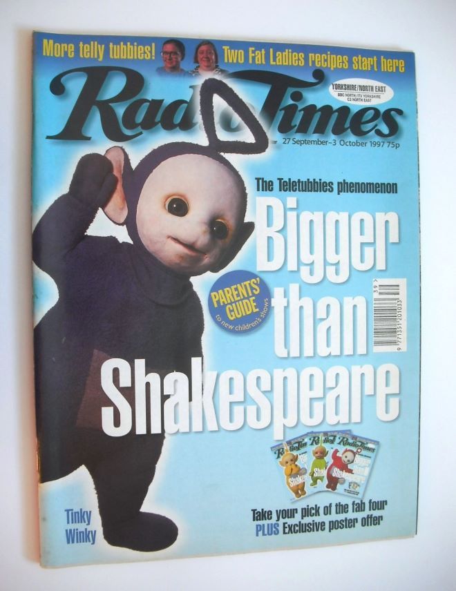 Radio Times magazine - Tinky Winky cover (27 September-3 October 1997)