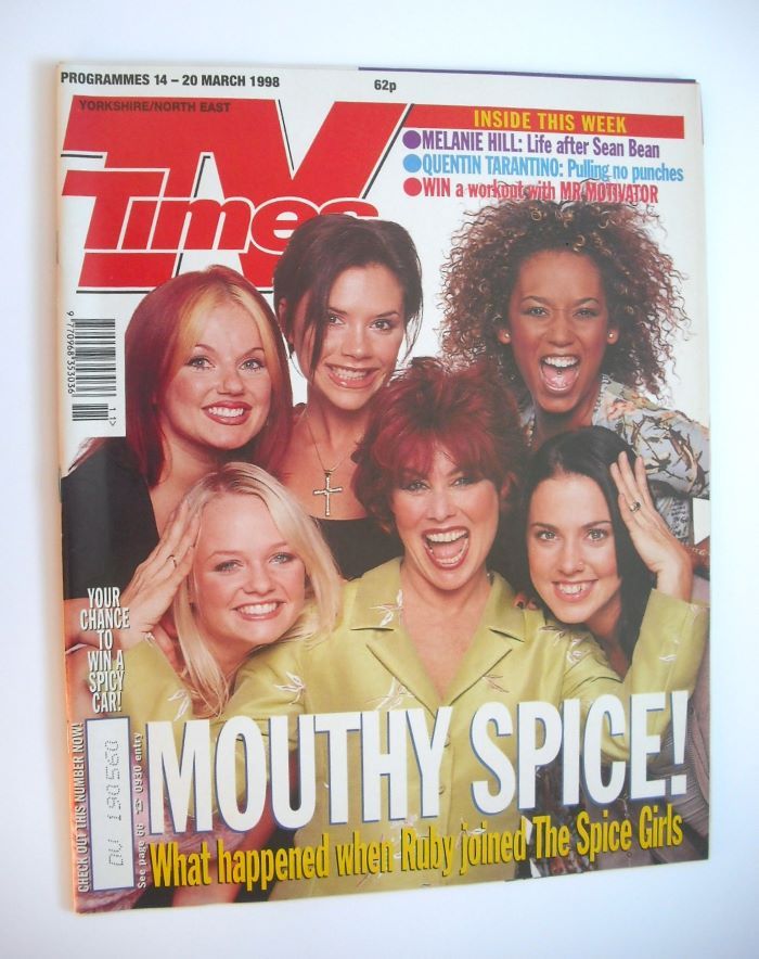 TV Times magazine - Ruby Wax and The Spice Girls cover (14-20 March 1998)