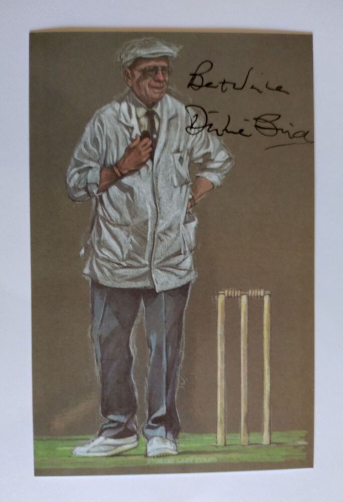 Dickie Bird autograph (hand-signed picture card)