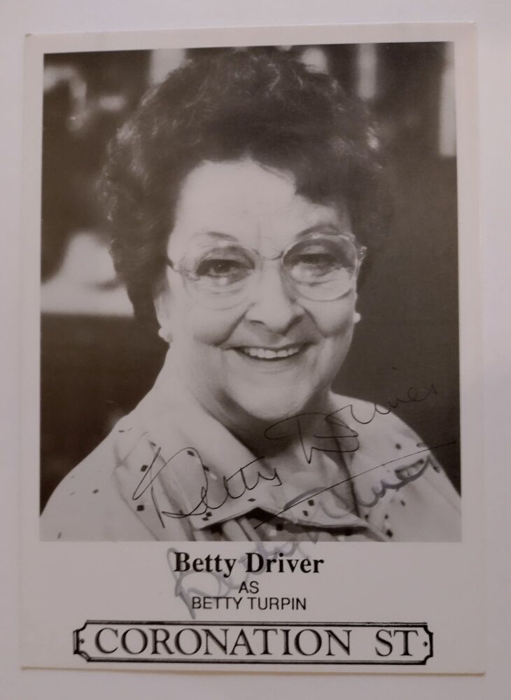 Betty Driver autograph (hand-signed photograph)
