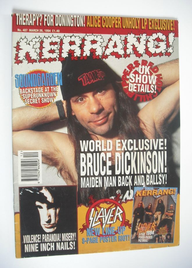 Kerrang magazine - Bruce Dickinson cover (26 March 1994 - Issue 487)